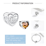925 Silver Mom Love Heart Bead for Bracelet DIY Jewelry Making