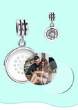 925 Silver Flower & CZ Dangle Charm Bead for Bracelet