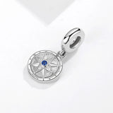 925 Sterling Silver Anise Star Dangle Charm Pendant Bead