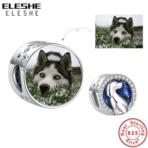925 Sterling Silver Enamel Dog Charm for Bracelet