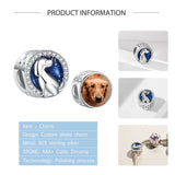 925 Sterling Silver Enamel Dog Charm for Bracelet