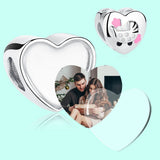 925 Sterling Silver Baby Carriage Heart Charms for Bracelet Bangle