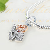 925 Sterling Silver Bead Daisy Flower Clover Heart Charms for Bracelet & Bangle