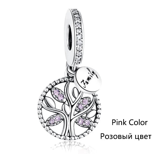 925 Sterling Silver Bead Daisy Flower Clover Heart Charms for Bracelet & Bangle