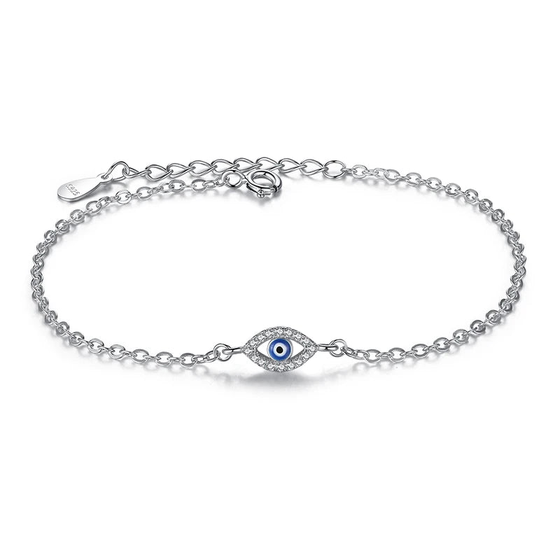 925 Silver Eye Cross Infinity Heart Bracelet Chain Gift