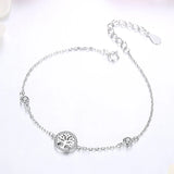 925 Silver Bracelet Women CZ Tree of Life Charm Romantic Wedding Jewelry