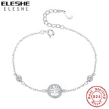 925 Silver Bracelet Women CZ Tree of Life Charm Romantic Wedding Jewelry