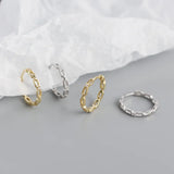 925 Silver CZ Hoop Earrings Classic Openwork Piercing Women Party Jewelry