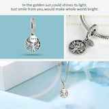 925 Sterling Silver Charm Bead Ladybug Dog Family Tree Clover Heart Charm