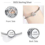 925 Silver Charms Heart Tree Cat Moon Beads Fit Charm Bracelet