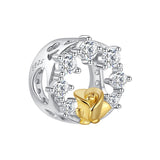925 Silver Charms Heart Tree Cat Moon Beads Fit Charm Bracelet