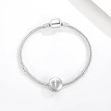 925 Silver Christmas Footprint Photo Bead for Bracelet DIY