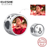 925 Silver Gender Sign Round Bead Bracelet Charm