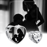 925 Silver Photo Love Charms Star Heart Bead Bracelet DIY Gift