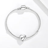 925 Silver Dog Bones Heart Beads Photo Charm Bracelet