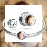 925 Silver Gender Sign Round Bead for Bracelet