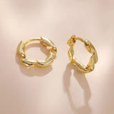 925 Silver Twist Hoop Earrings Women Teen Girl Party Earrings
