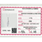 925 Sterling Silver Feather Necklace For Women