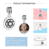 925 Silver Floral Dangle Charms for Bracelet