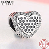 925 Silver Forever Heart Charm Beads for Bracelet Love Jewelry