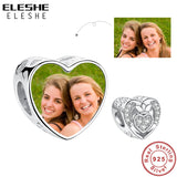 925 Silver Heart Beads with CZ Charm Bracelet DIY