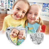 925 Silver Heart Beads with CZ Charm Bracelet DIY