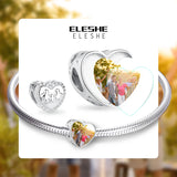 925 Silver Family Charms Heart Bead DIY Jewelry