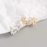 925 Silver Plated Hoop Earrings Marquise Zircon Earring for Women
