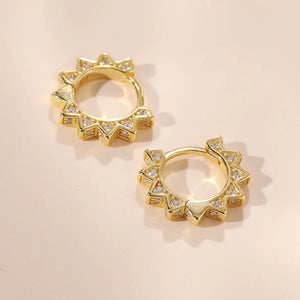 925 Silver Spike Rivet Earrings Hoops for Women Girls