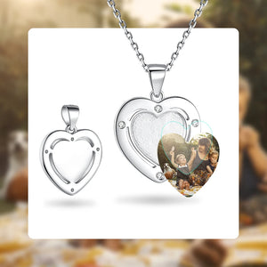 925 Sterling Silver Heart Pendant Necklace Personalized DIY Jewelry