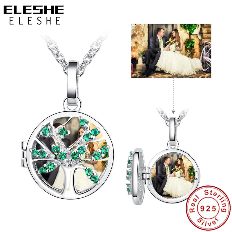 925 Silver Tree Of Life Pendant Necklace with Crystal CZ