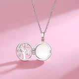 925 Silver Tree Of Life Pendant Necklace with Crystal CZ