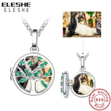 925 Silver Tree Of Life Pendant Necklace with Crystal CZ