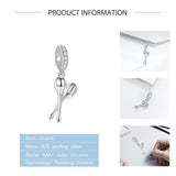 925 Silver Creativity Spoon & Fork Bead Charm for Bracelet Necklace