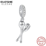 925 Silver Creativity Spoon & Fork Bead Charm for Bracelet Necklace