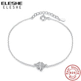 925 Silver Lucky Clover Zircon Charm Bracelet for Women