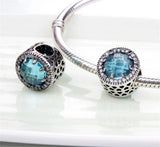 925 Silver Hearts CZ Charm Beads Fit Bracelet