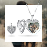 925 Silver Zircon Infinity Love Pendant Necklace Photo Women Jewelry