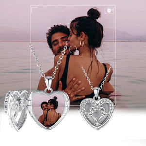 925 Silver Zircon Infinity Love Pendant Necklace Photo Women Jewelry