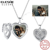 925 Silver Zircon Infinity Love Pendant Necklace Photo Women Jewelry