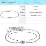 Sterling Silver CZ Bracelet with Lucky Eye Charm