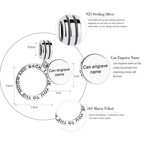 925 Sterling Sliver Charm Bead Personalized Jewelry