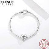 925 Silver Big Eye Heart Bead for Bracelet Necklace DIY