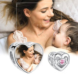 925 Silver Mom Love Heart Bead for Bracelets