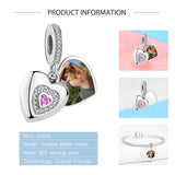 925 Silver Love Forever Crystal Bead Bracelet Charm