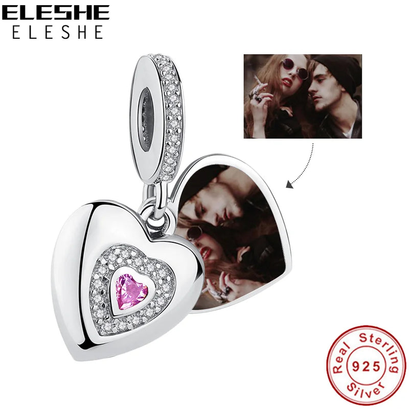 925 Silver Love Forever Crystal Bead Bracelet Charm