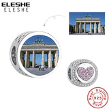 Brandenburg Gate Round Bead 925 Sterling Silver Photo Charm Bracelet