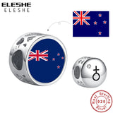 Flag Customization Photo Charm 925 Sterling Silver Girl Bead