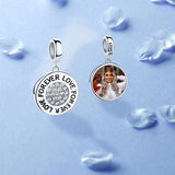 Love Forever Photo Charm 925 Silver Bead DIY Bracelet Gift