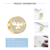 925 Silver Crystal Bee Charm Bead for Bracelets DIY Jewelry